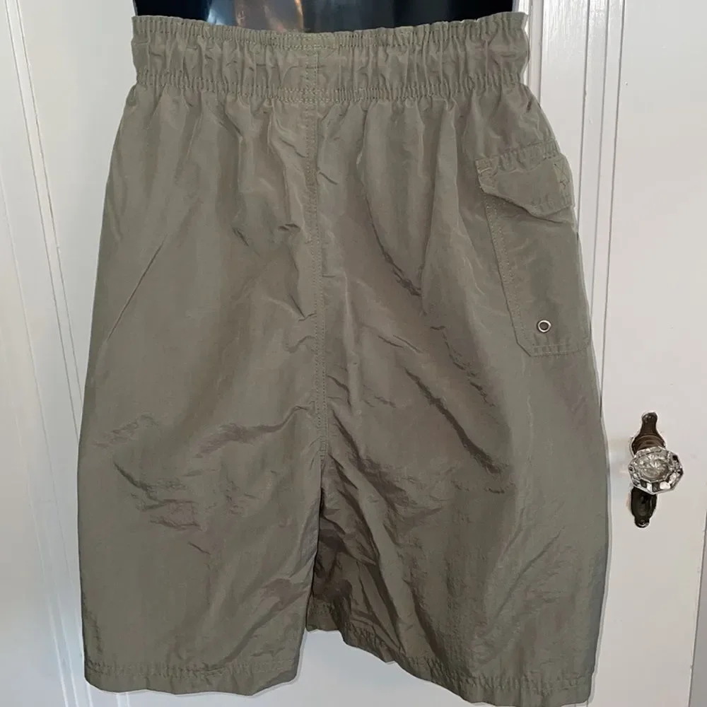 Sand N Sun‎ army green polyester swim trunks